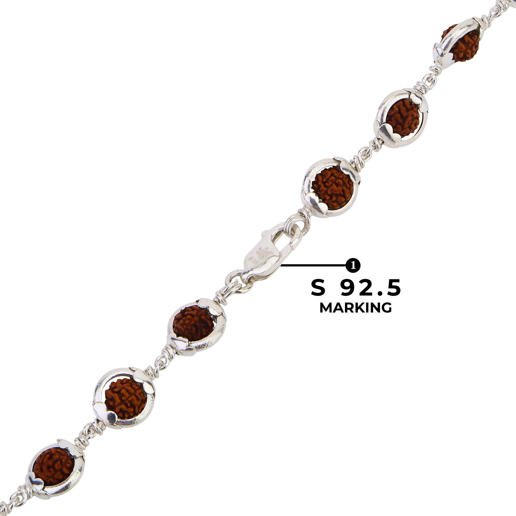 Rudraksha Capping Silver Mala - Image 6