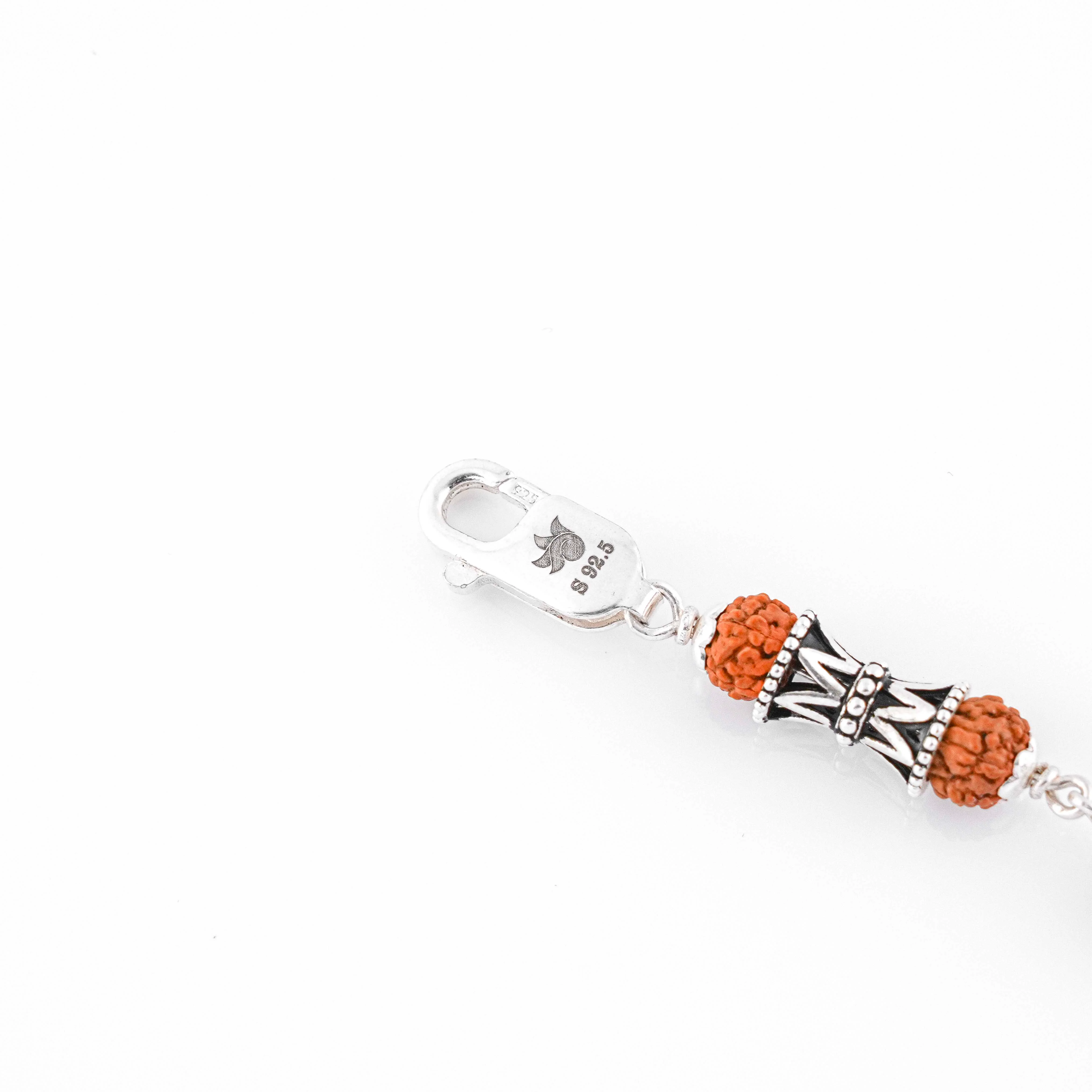 Rudraksha Silver Damaru Bracelet - Image 5