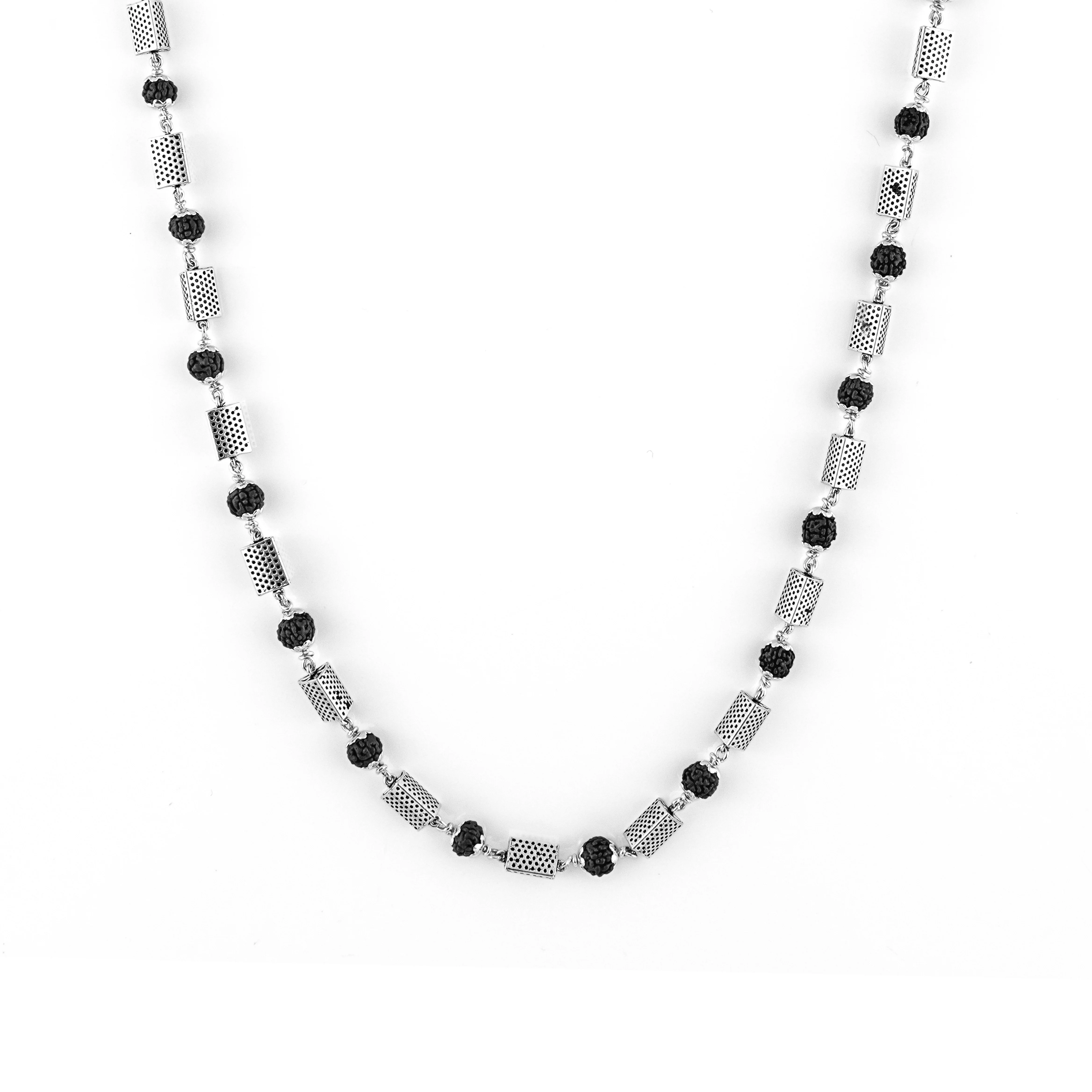 Rudraksha Silver Mala (Triangle Beads) - Image 10