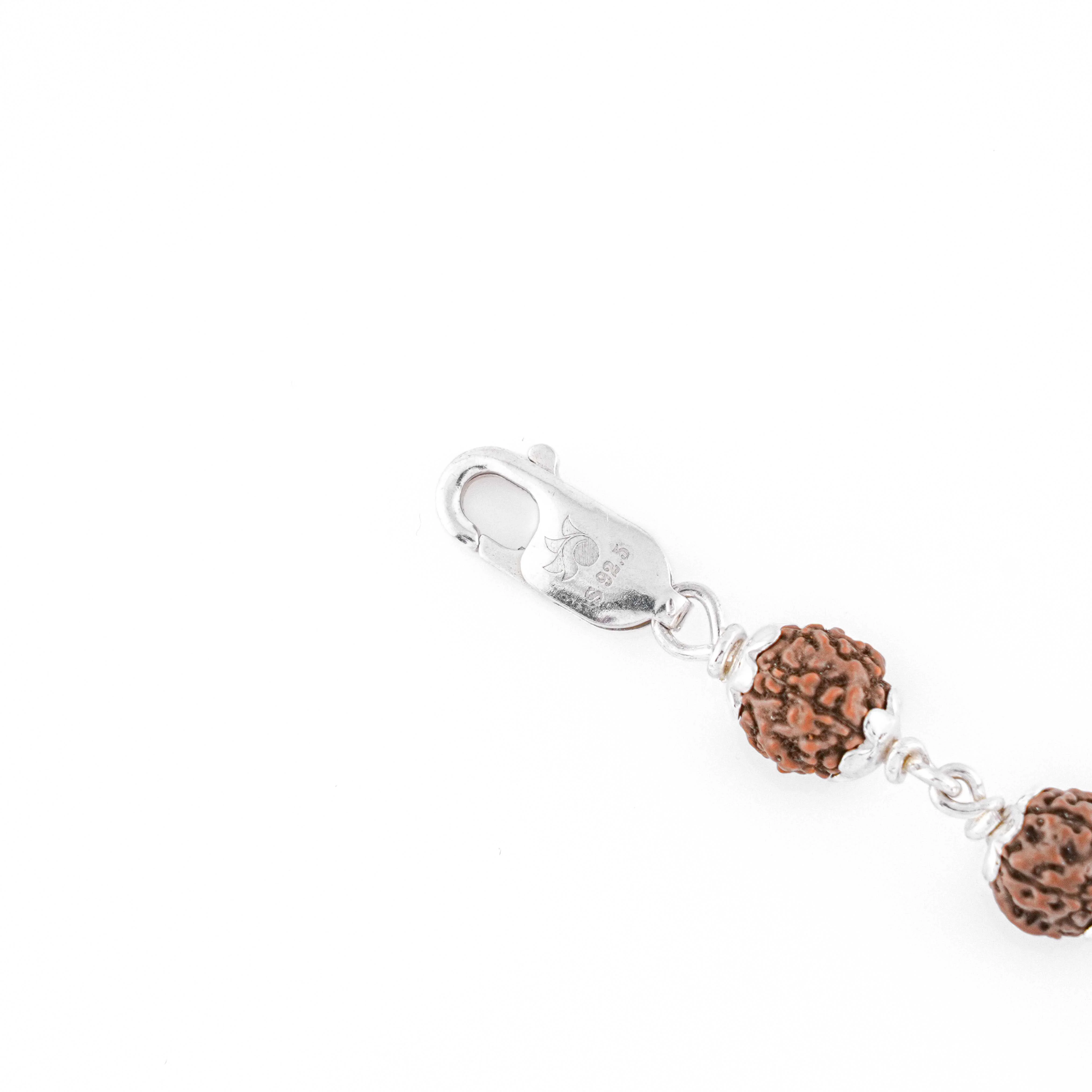 Rudraksha Silver Om Trishul Bracelet - Image 5