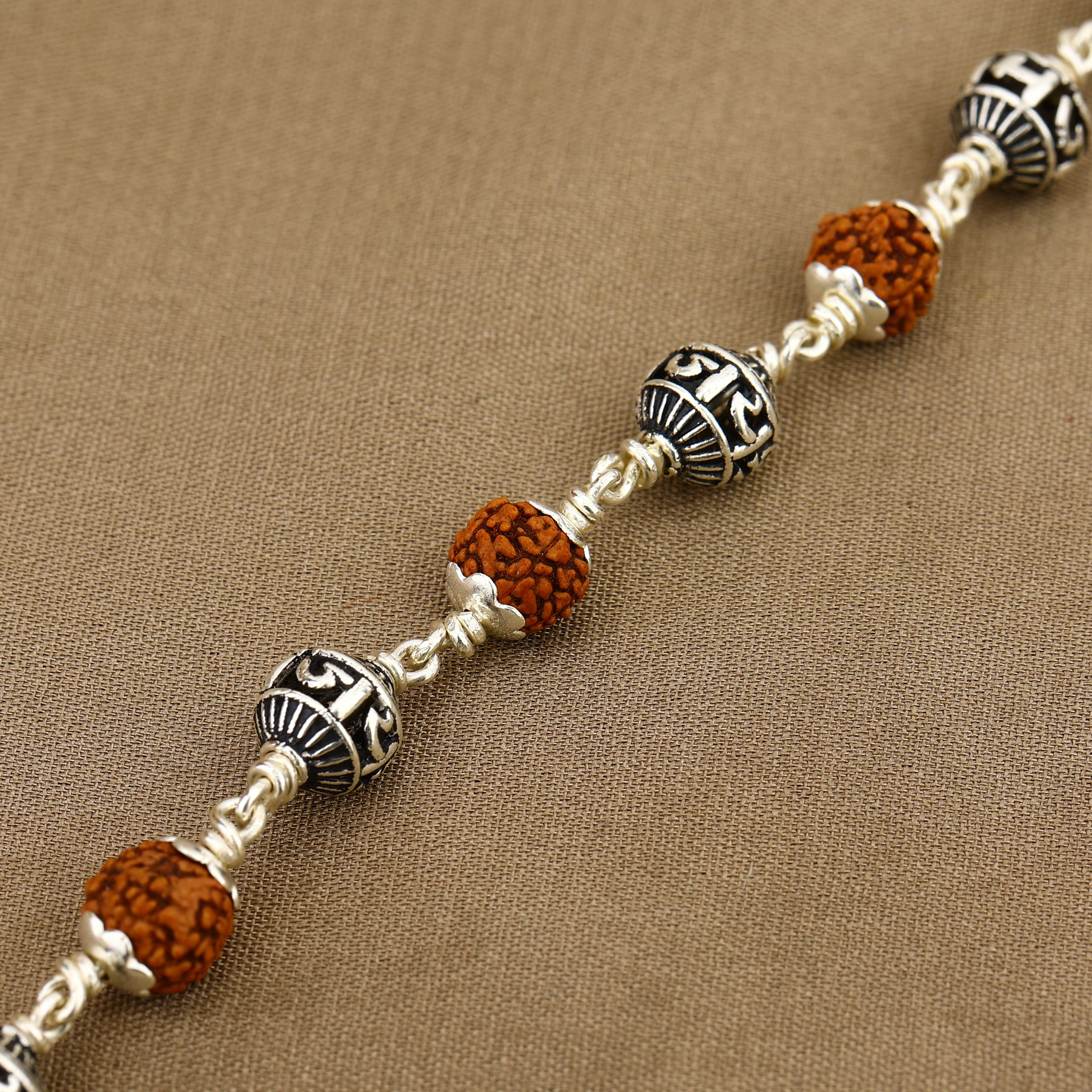 Rudraksha With Jay Shree Ram Bead Bracelet