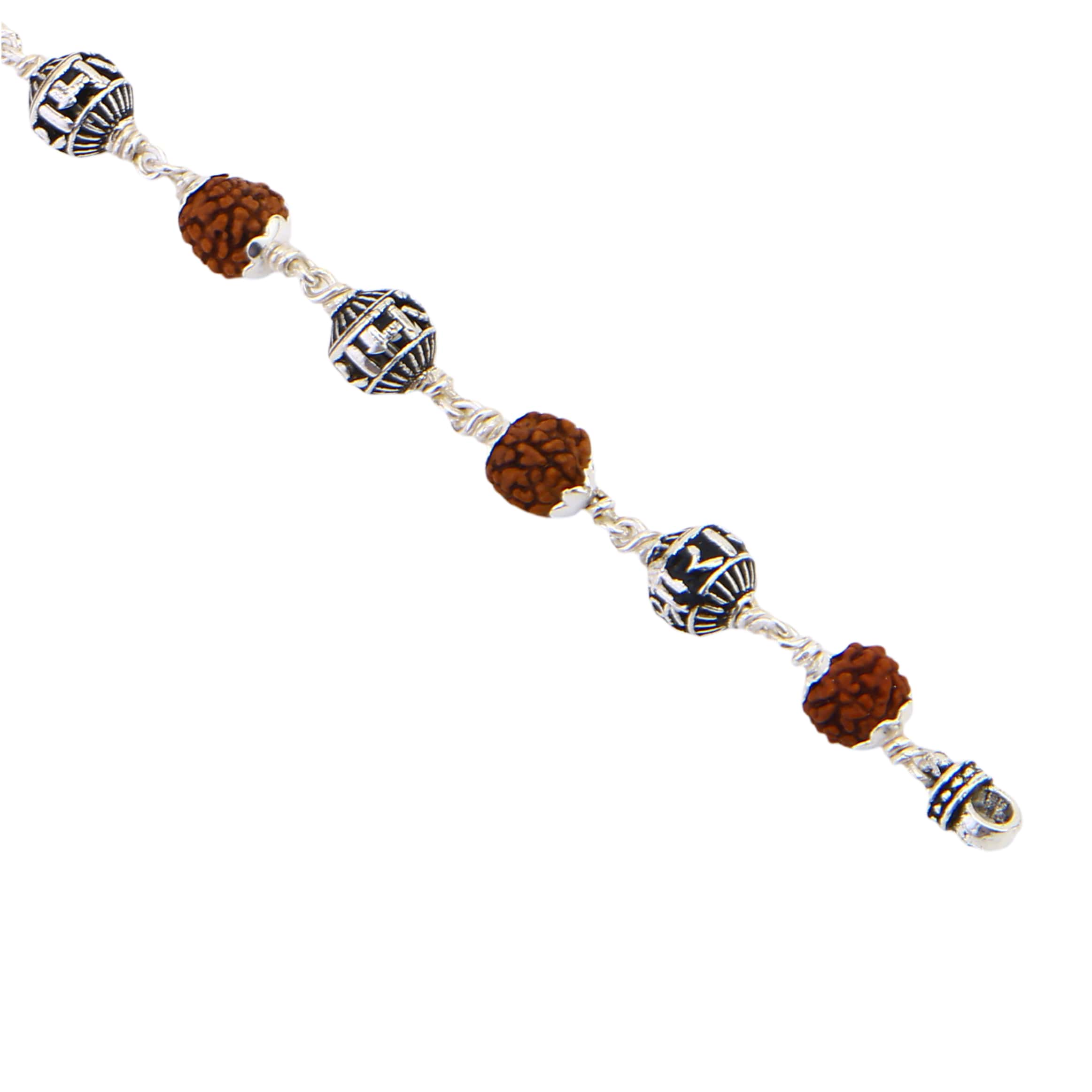 Rudraksha With Jay Shree Ram Bead Bracelet - Image 6