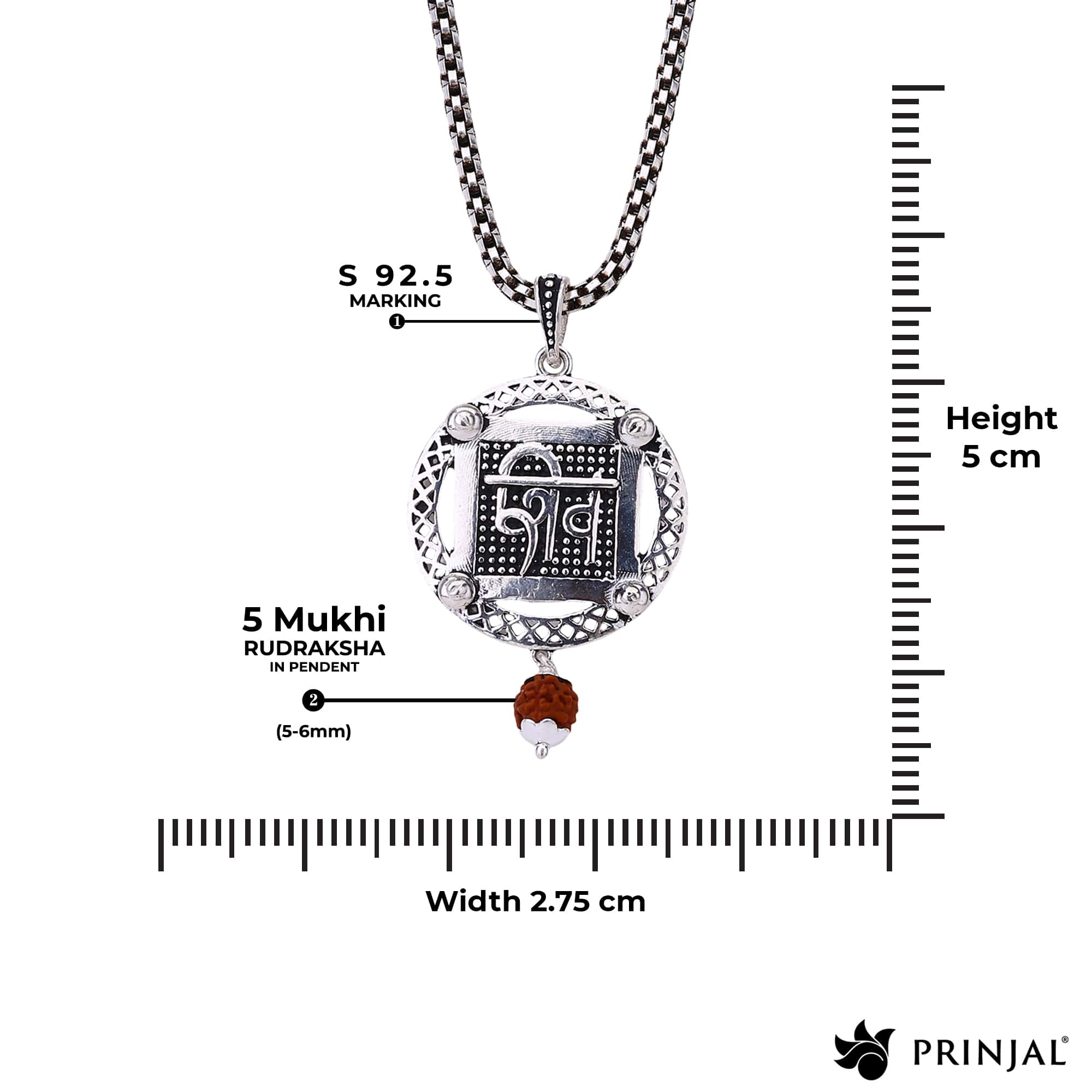 Sacred Mantra Shiva Silver Pendant - Image 5