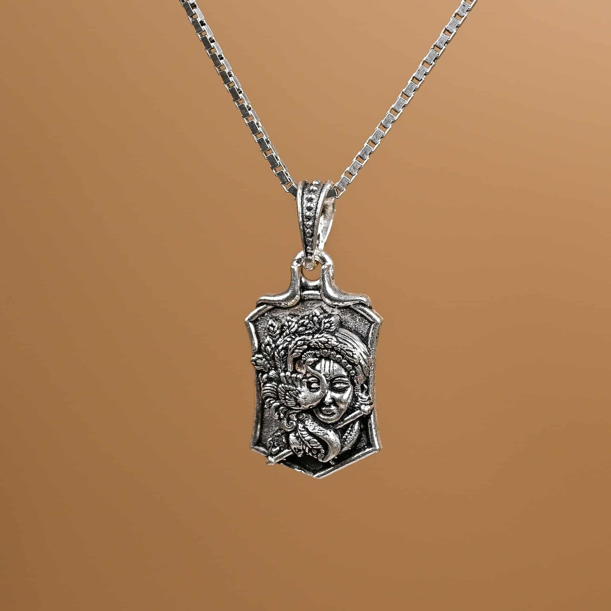 Shri Krishna Silver Pendant - Image 3