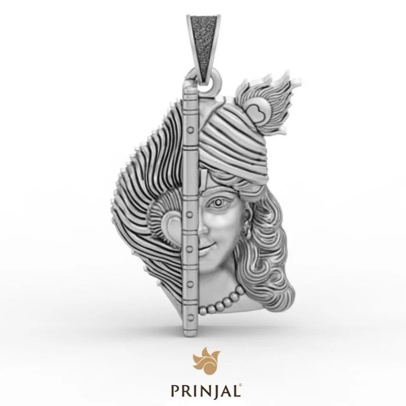 Shri Krishna with Bansi Sliver Pendant