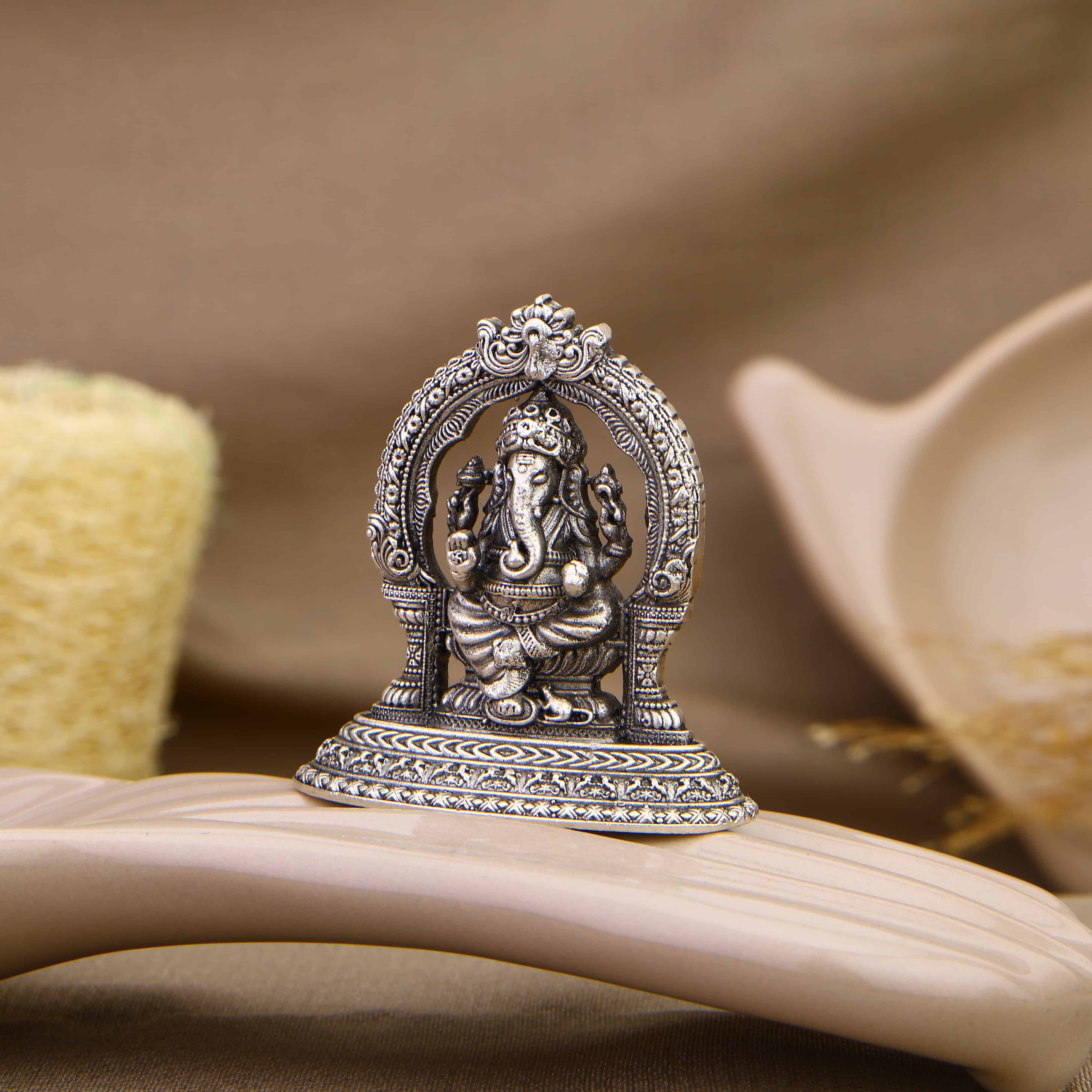 Silver Ganpati Idol - Image 2