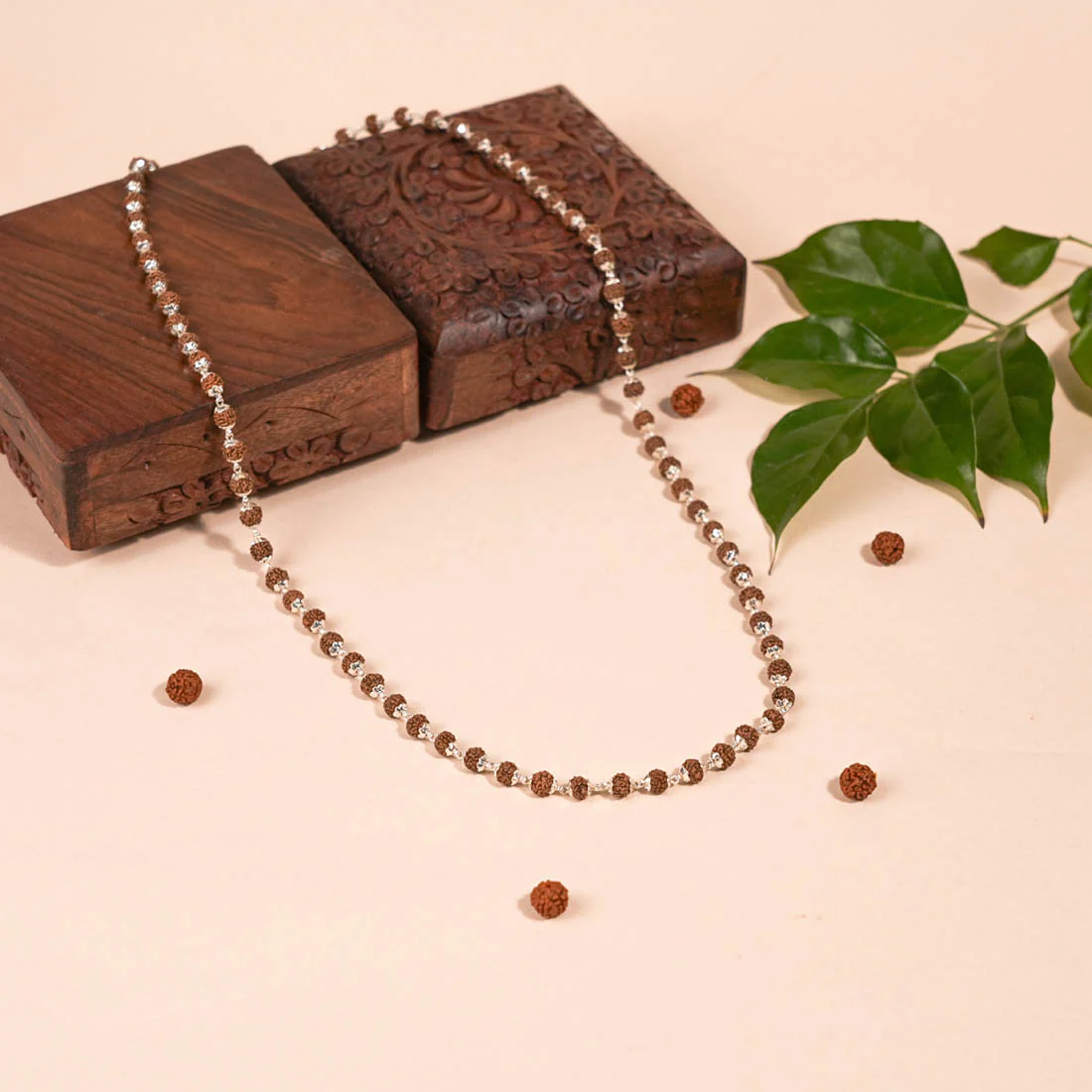 Rudraksha Silver Mala ( 6 - 7 mm Rudraksha) - Image 4