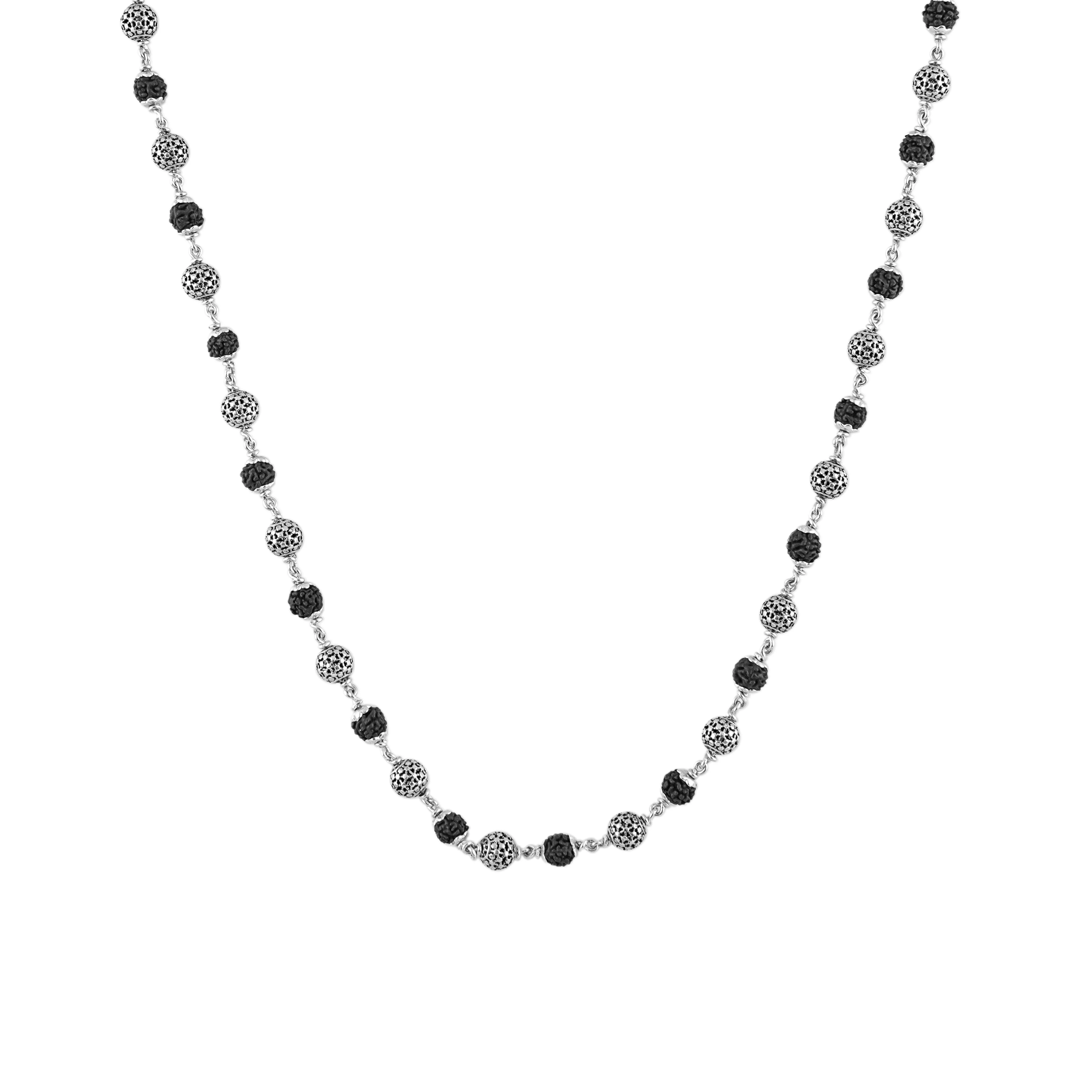 Rudraksha Silver Mala (Round Beads) - Image 11